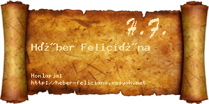 Héber Feliciána névjegykártya